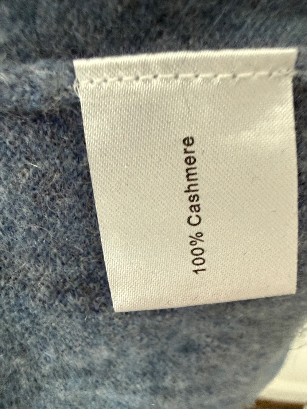 METTE Cashmere Dusty Blue Crewneck Sweater Size XL - Picture 4 of 9